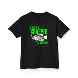 I Have a Crappie Attitude Kids Fishing Tee | Fish Graphic Tee, Funny Humor