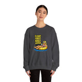 Crewneck Sweatshirt — "Float First, Adult Later" Pool Tube Graphic