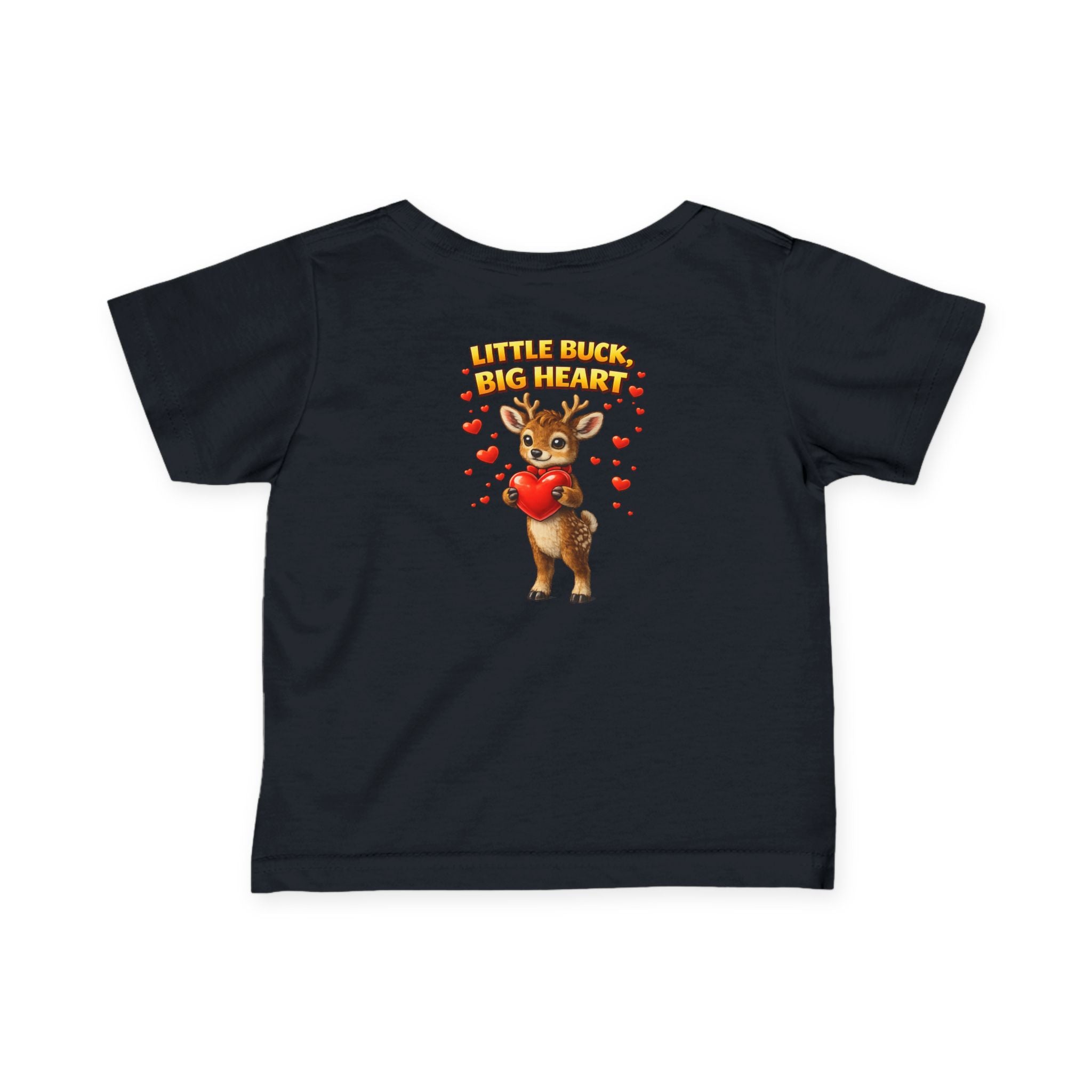 Little Buck Big Heart Baby Shirt Boys Valentine Outfit Cute Deer Toddler Tee 6M | 24M Woodland Baby Clothes