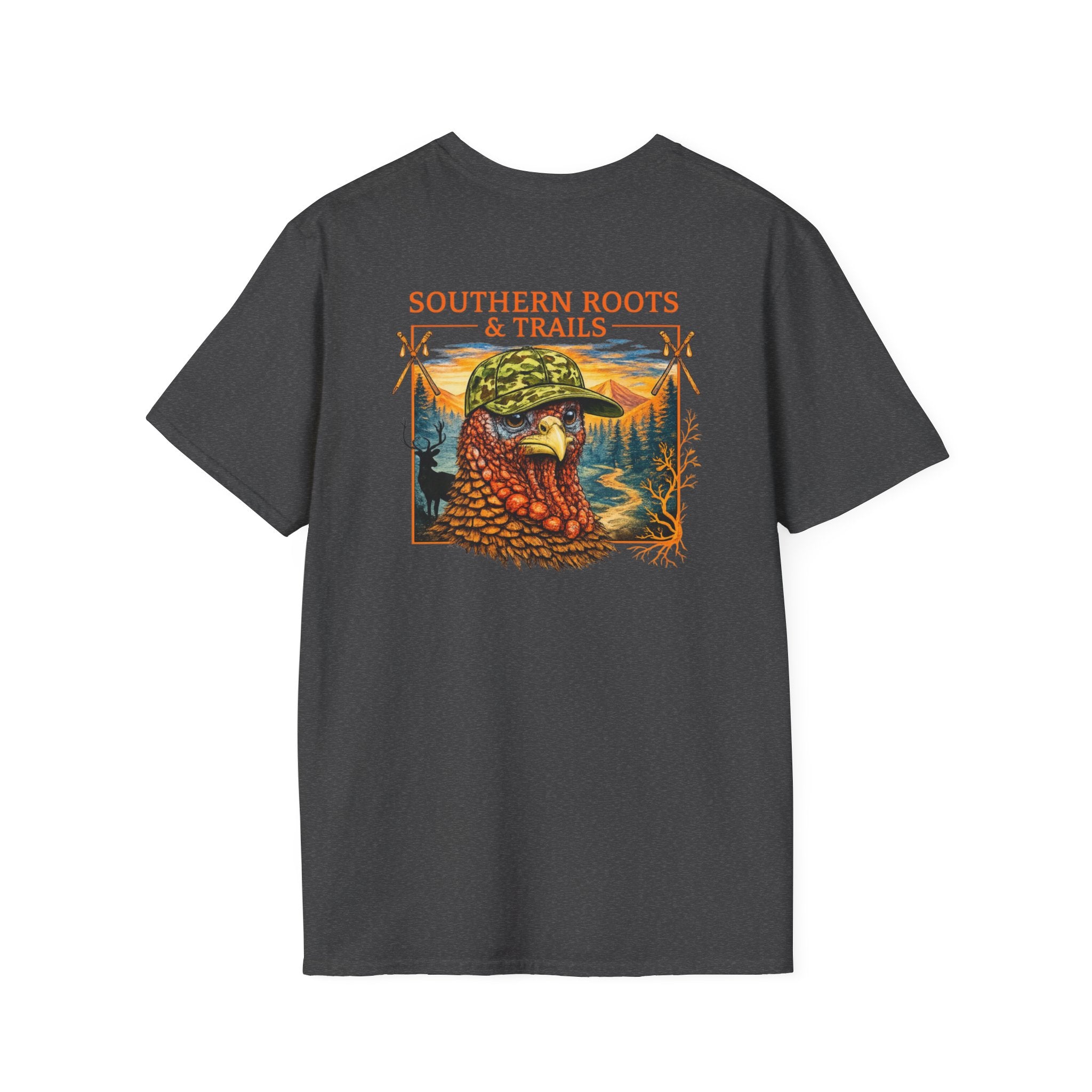 Southern Roots & Trails Turkey Hunting Shirt | Southern Outdoor Graphic Tee | Faith Family Outdoors | Unisex Comfort Tee