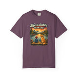 Life Is Better at the Lake T-shirt | Lake Fishing Camping Dog Sunset