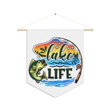 Lake Life pennant | Fishing Bass Wall Banner, Lakeside Decor