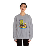 Crewneck Sweatshirt — "Float First, Adult Later" Pool Tube Graphic