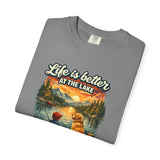 Life Is Better at the Lake T-shirt | Lake Fishing Camping Dog Sunset