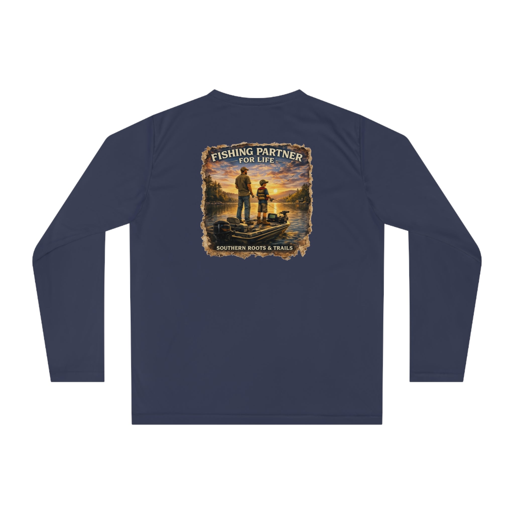 Father & Son Fishing Performance Long Sleeve Shirt — Moisture-Wicking