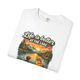 Life Is Better at the Lake T-shirt | Lake Fishing Camping Dog Sunset