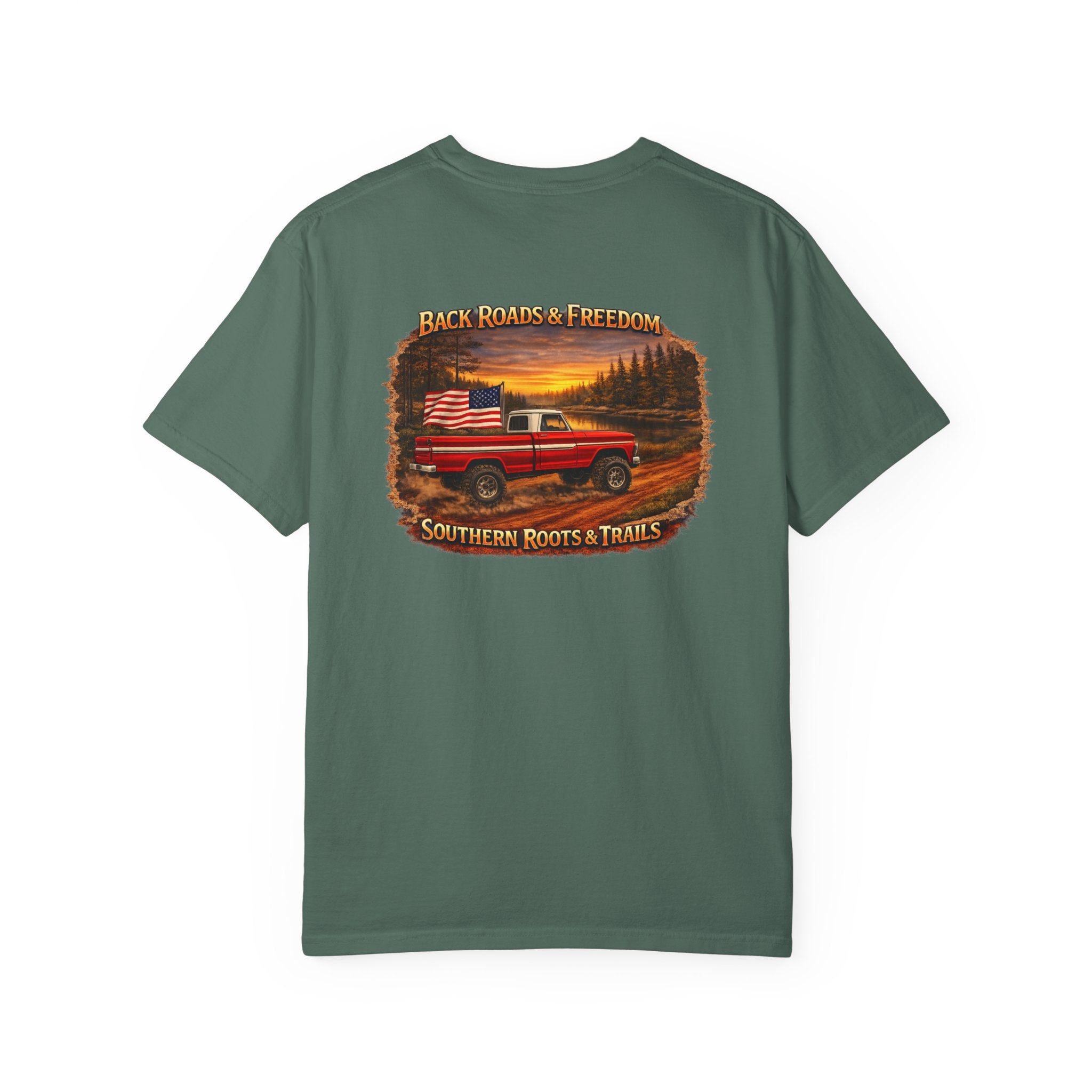 Back Roads & Freedom Red Truck Tee