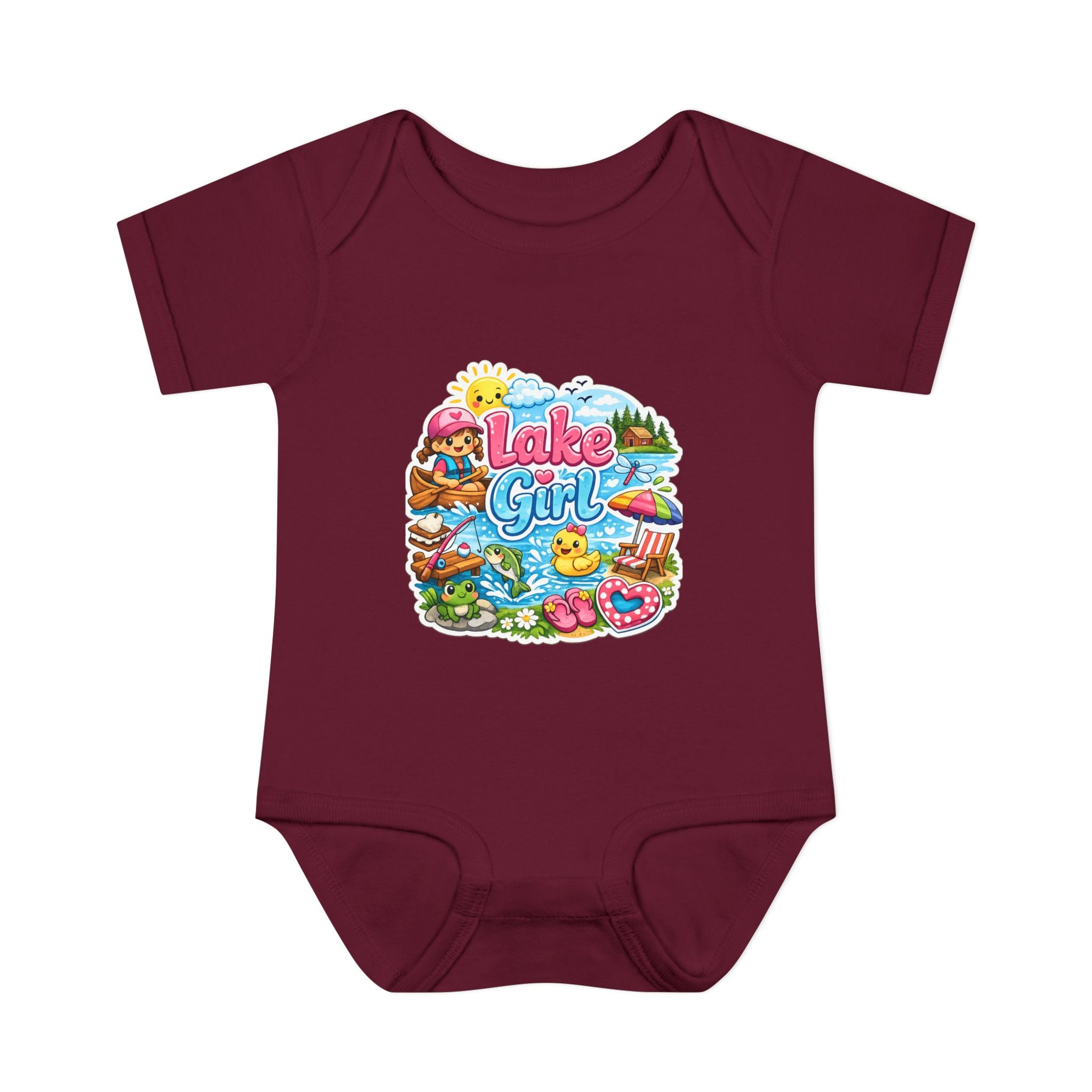 Lake Lover Infant Baby Rib Bodysuit | Cute Water-Themed Baby Onesie
