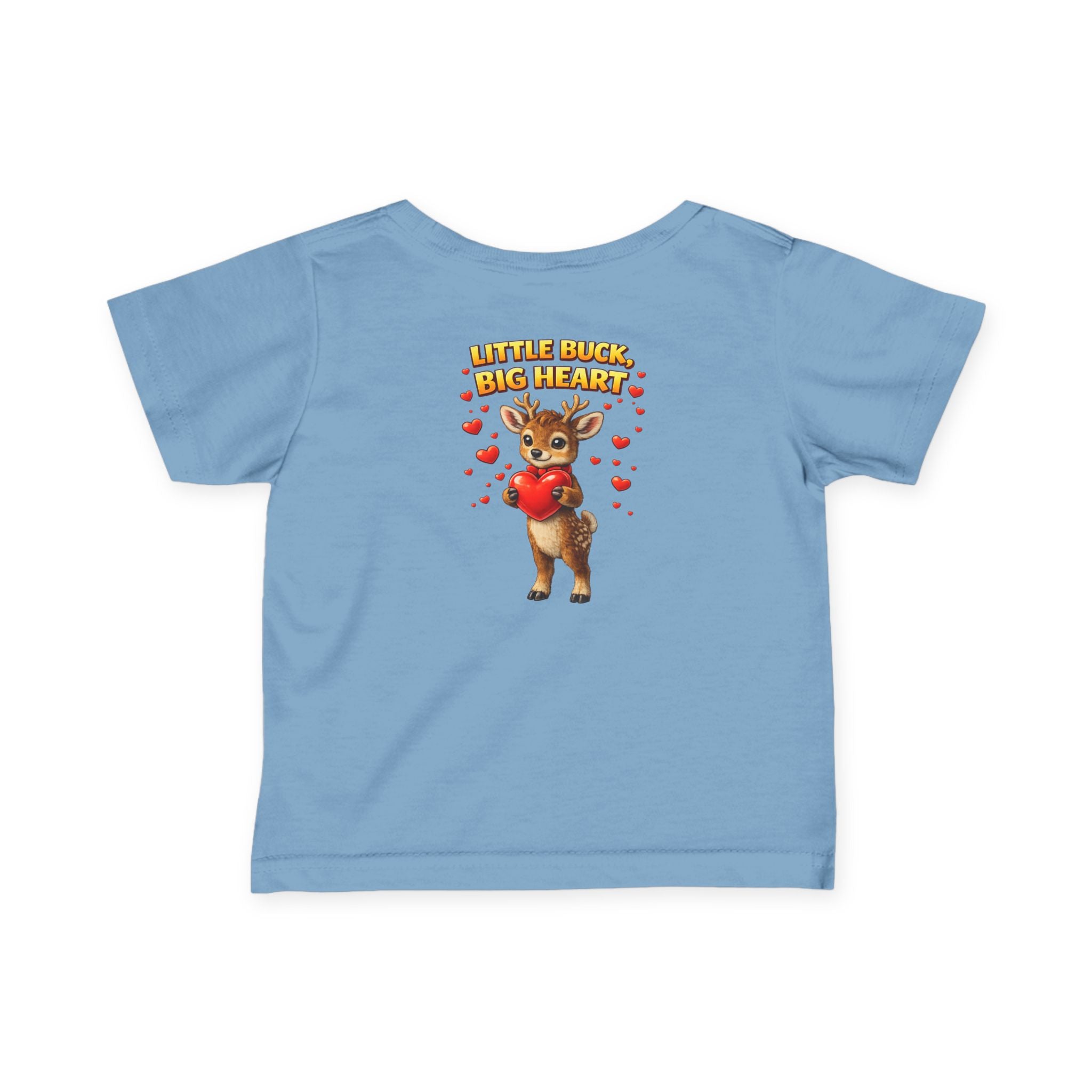 Little Buck Big Heart Baby Shirt Boys Valentine Outfit Cute Deer Toddler Tee 6M | 24M Woodland Baby Clothes