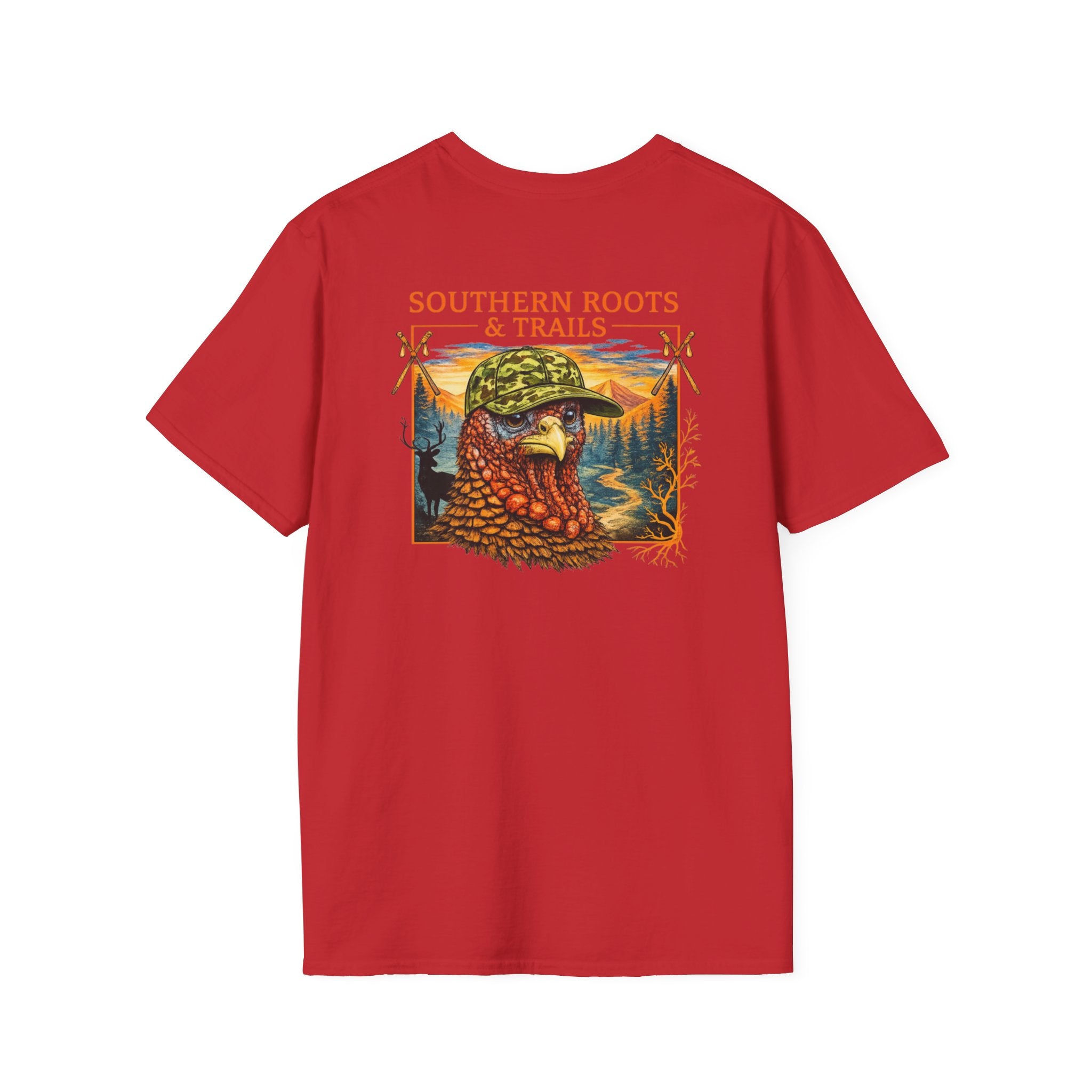 Southern Roots & Trails Turkey Hunting Shirt | Southern Outdoor Graphic Tee | Faith Family Outdoors | Unisex Comfort Tee