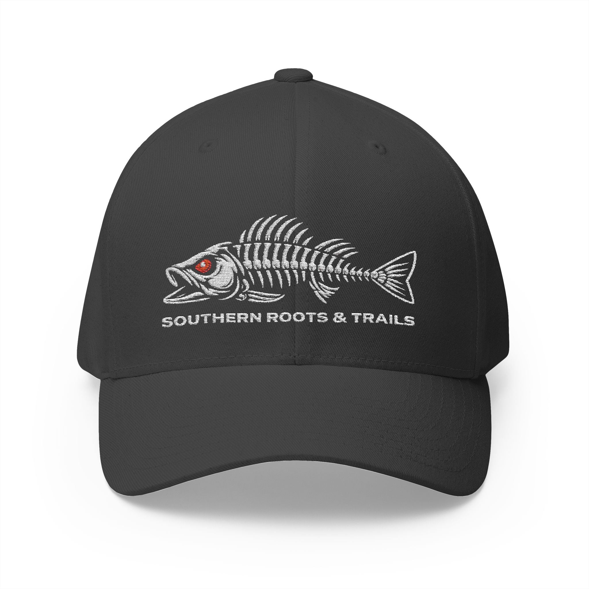 Skeleton Bass Fishing Hat — Embroidered Fishing Cap