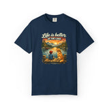 Life Is Better at the Lake T-shirt | Lake Fishing Camping Dog Sunset