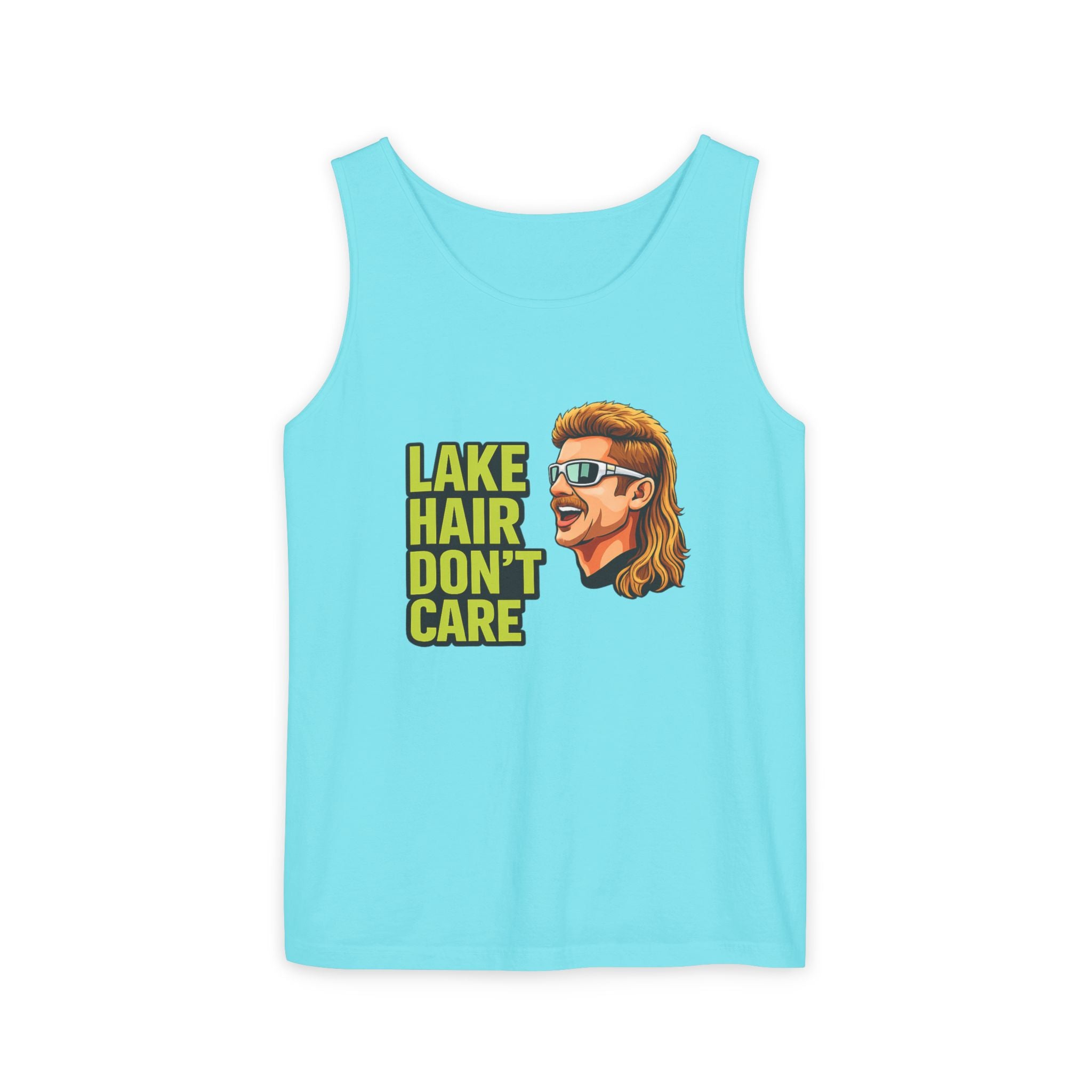 Lake Hair Don't Care Tank Top | Retro Mullet Lake Life Sleeveless Tee