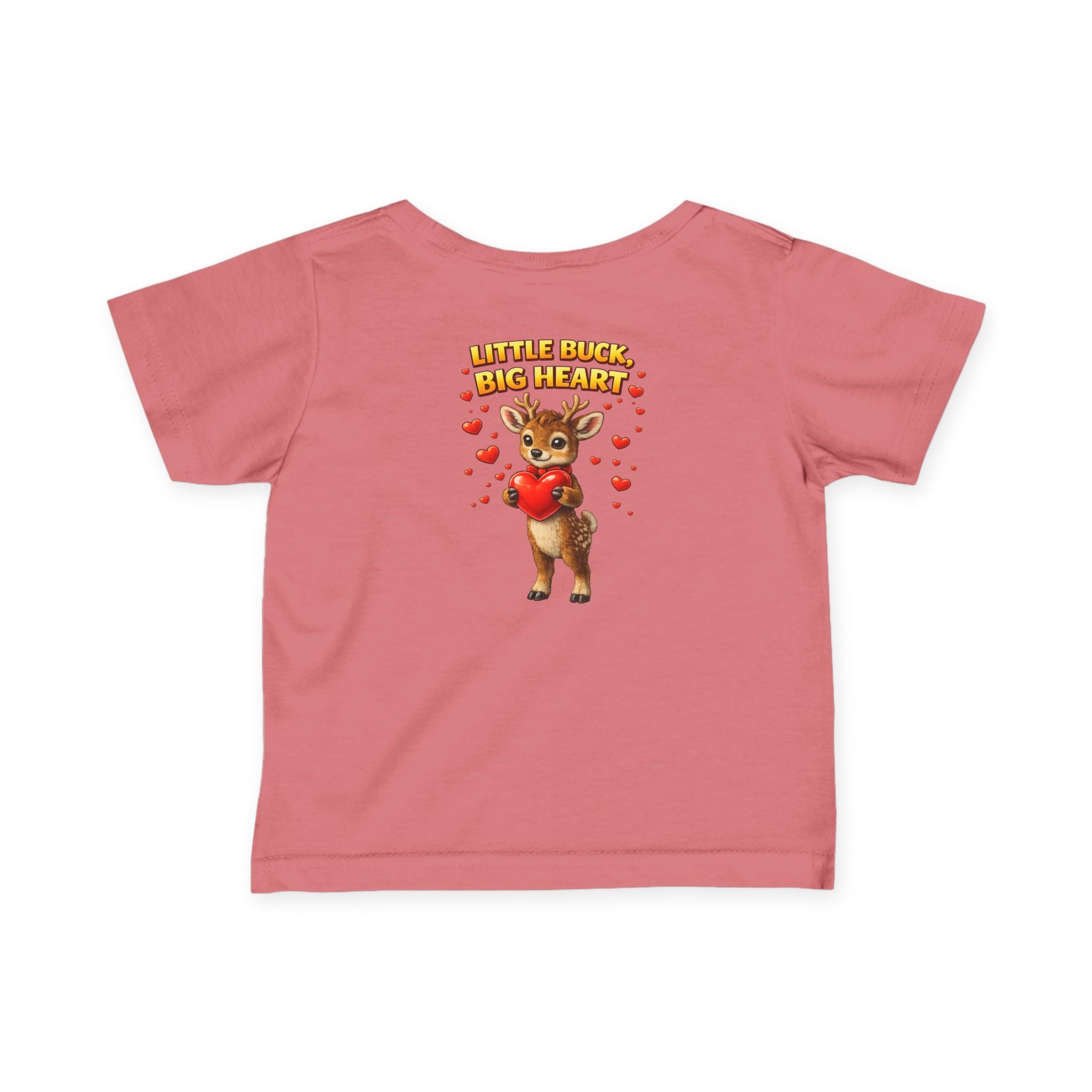 Little Buck Big Heart Baby Shirt Boys Valentine Outfit Cute Deer Toddler Tee 6M | 24M Woodland Baby Clothes