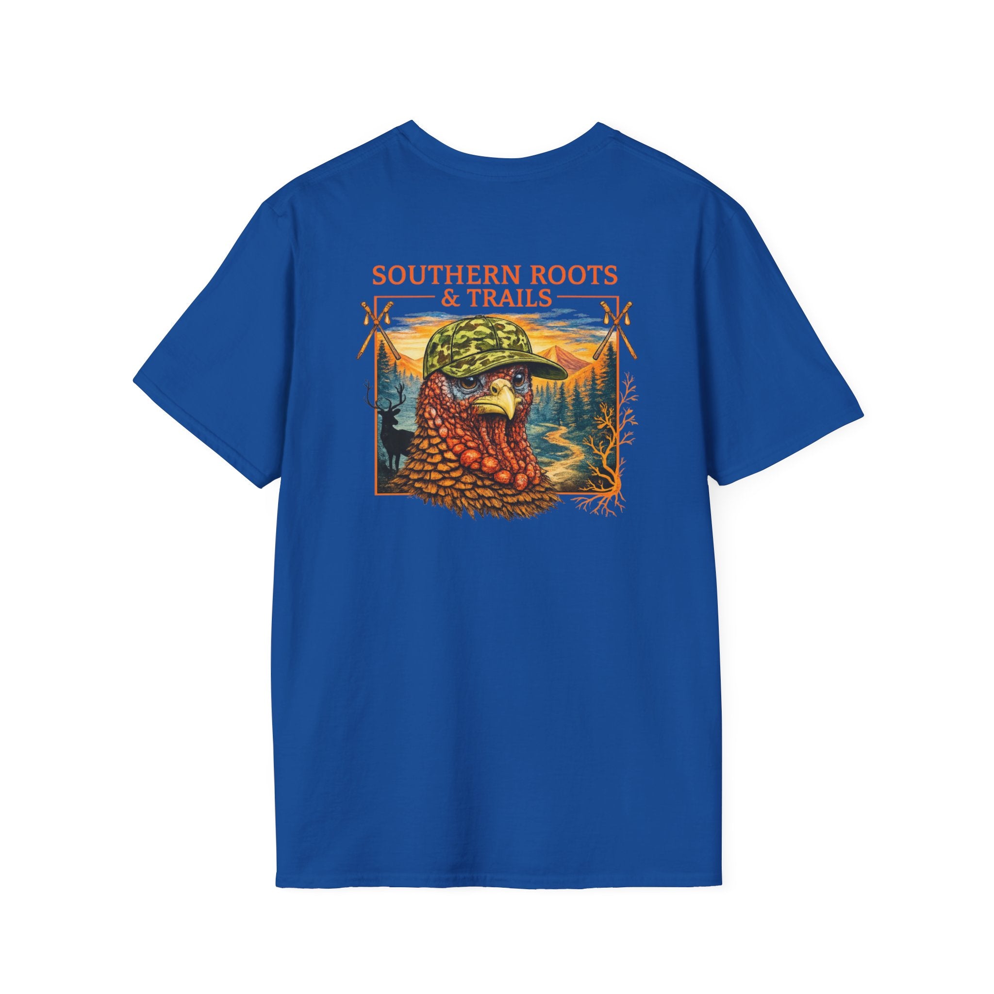 Southern Roots & Trails Turkey Hunting Shirt | Southern Outdoor Graphic Tee | Faith Family Outdoors | Unisex Comfort Tee