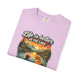 Life Is Better at the Lake T-shirt | Lake Fishing Camping Dog Sunset
