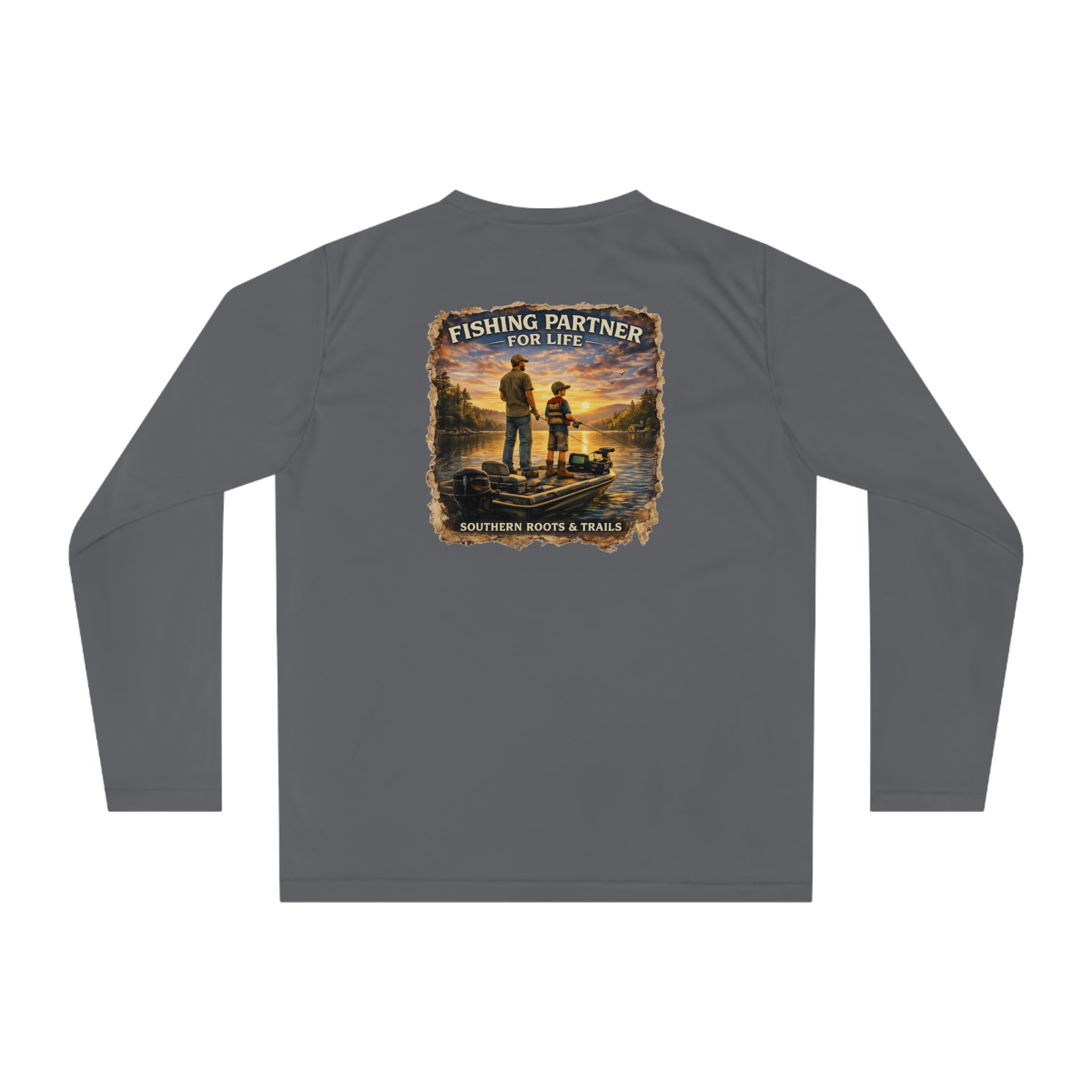 Father & Son Fishing Performance Long Sleeve Shirt — Moisture-Wicking