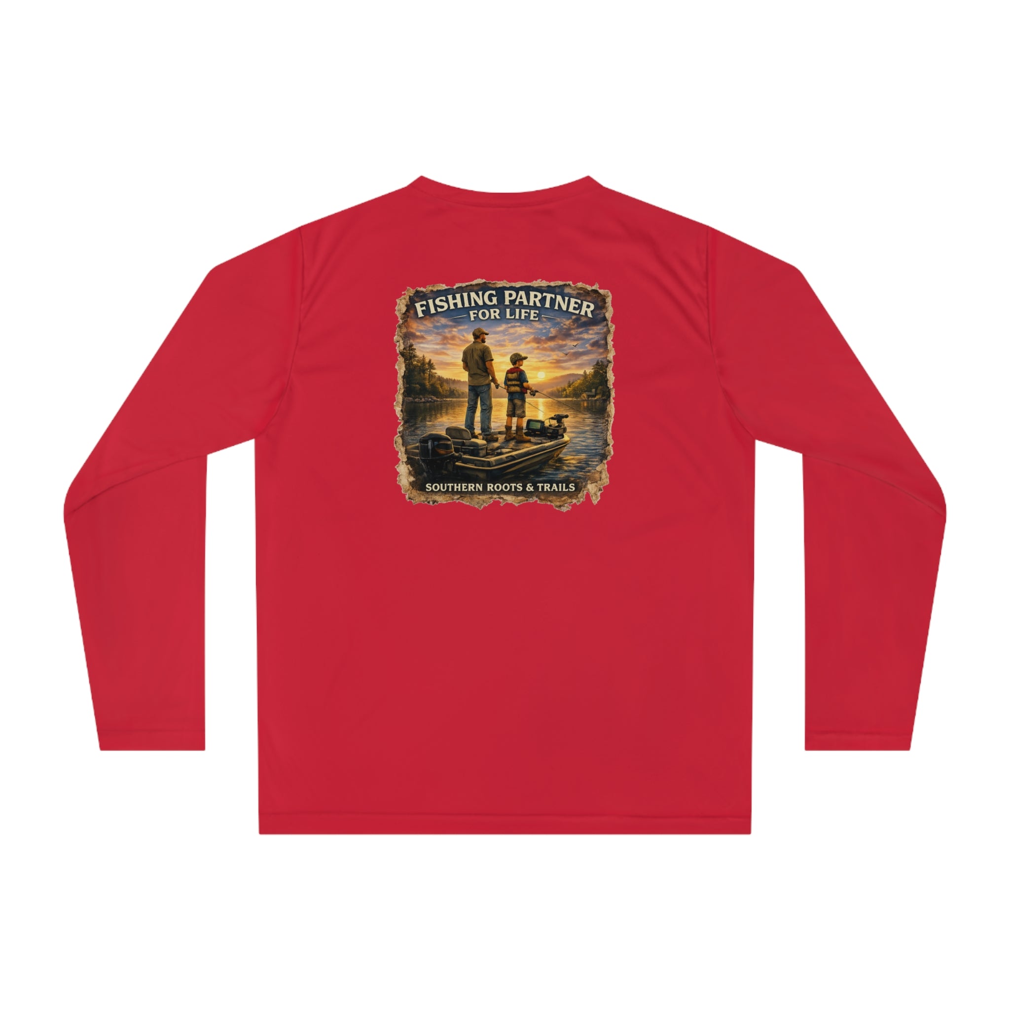 Father & Son Fishing Performance Long Sleeve Shirt — Moisture-Wicking