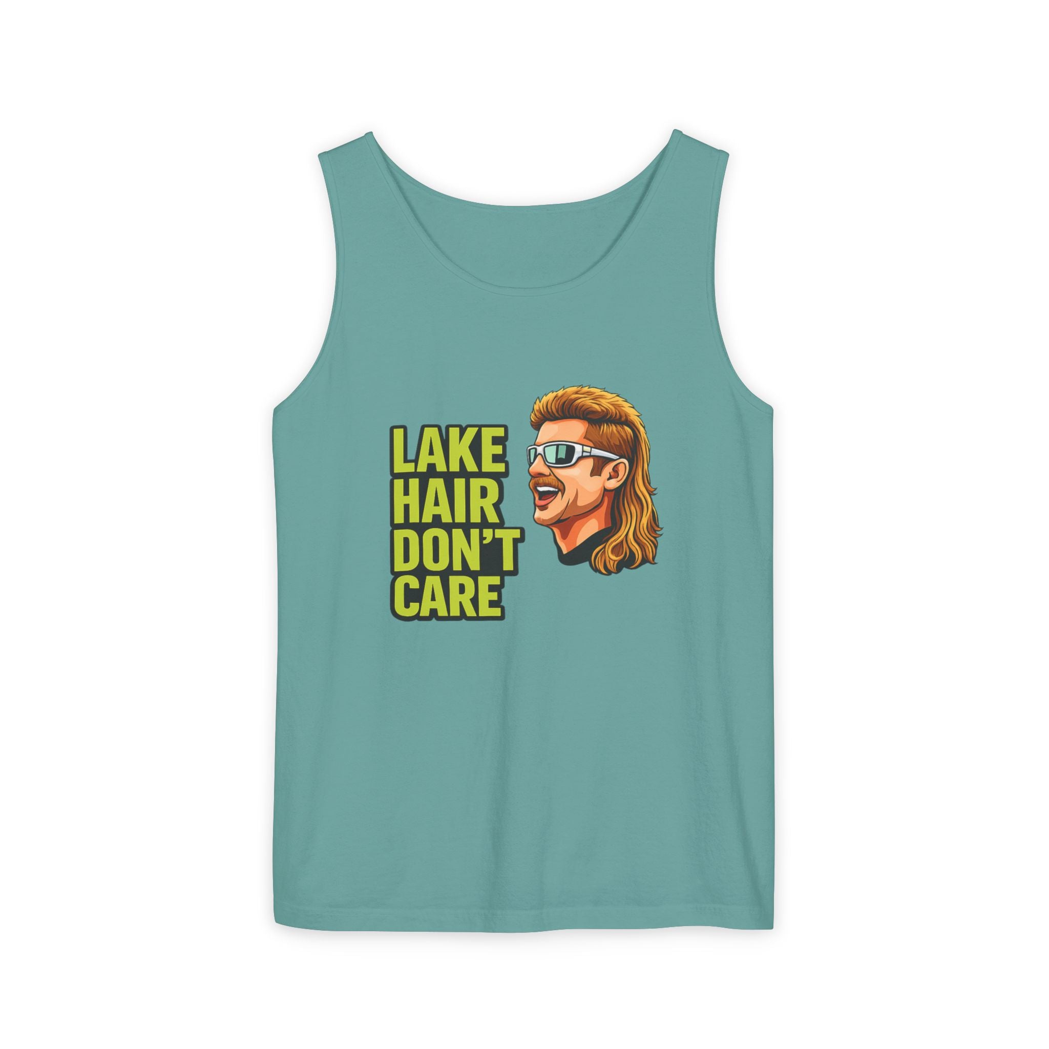 Lake Hair Don't Care Tank Top | Retro Mullet Lake Life Sleeveless Tee
