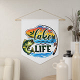 Lake Life pennant | Fishing Bass Wall Banner, Lakeside Decor