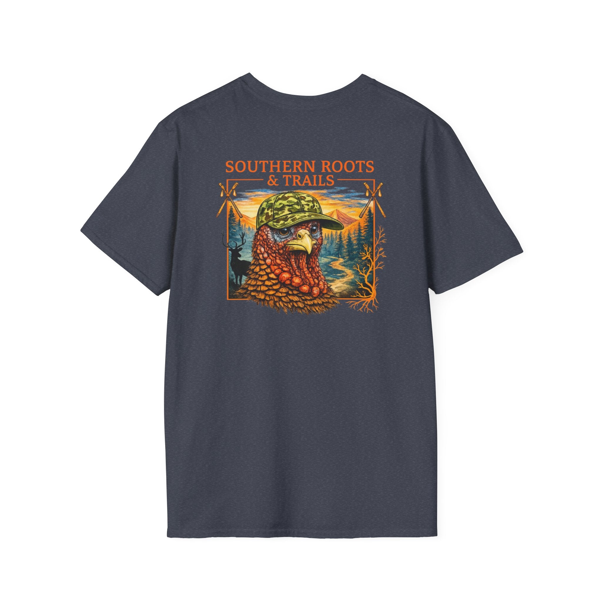 Southern Roots & Trails Turkey Hunting Shirt | Southern Outdoor Graphic Tee | Faith Family Outdoors | Unisex Comfort Tee