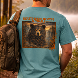 Southern Roots & Trails Bear Shirt | Rustic Outdoor Graphic Tee | Wilderness Nature Apparel | Southern Hunting & Outdoor Gift for Men