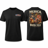 MERICA Buck Yea – Faith & Freedom Patriot Shirt
