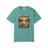 Life Is Better at the Lake T-shirt | Lake Fishing Camping Dog Sunset