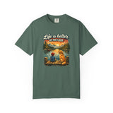 Life Is Better at the Lake T-shirt | Lake Fishing Camping Dog Sunset