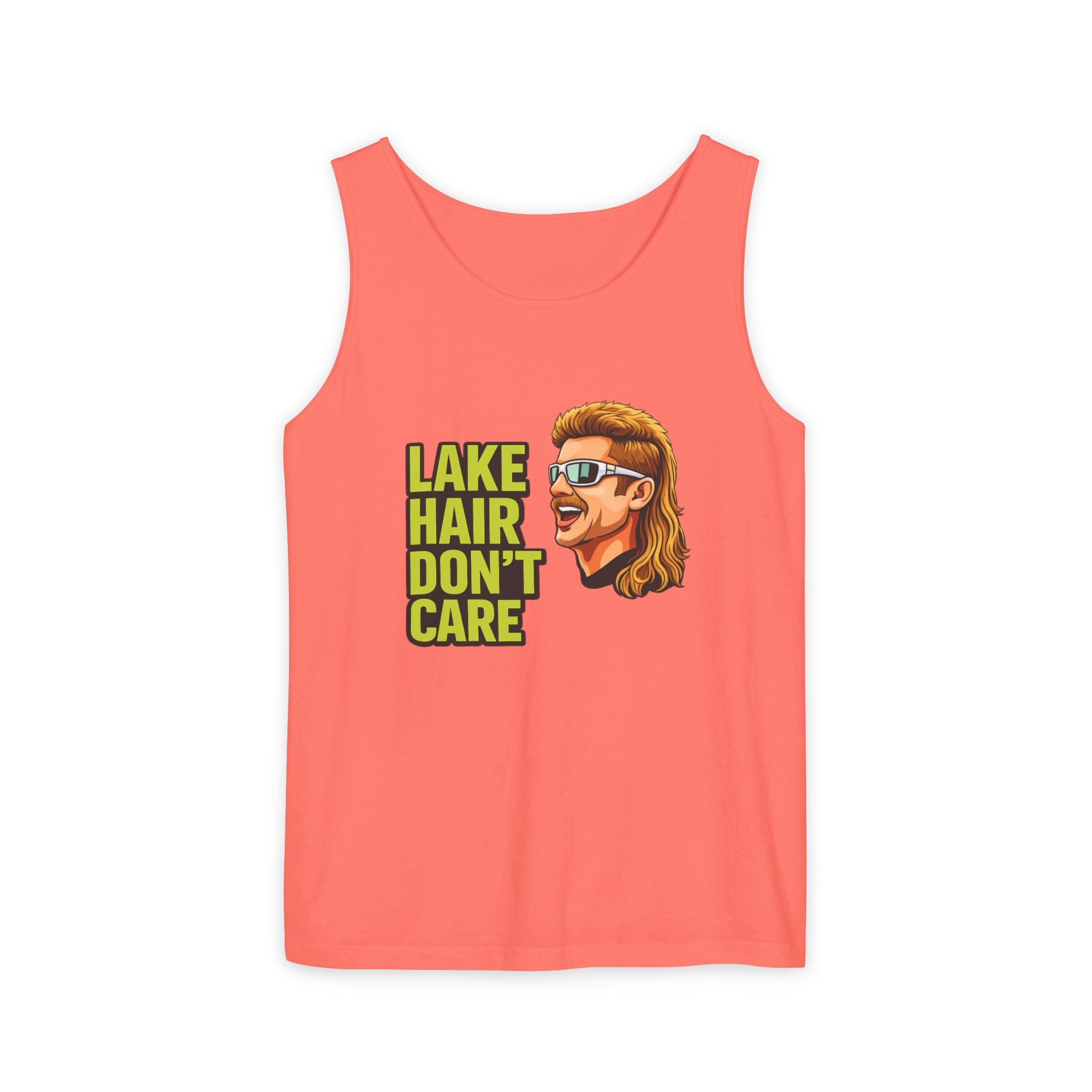 Lake Hair Don't Care Tank Top | Retro Mullet Lake Life Sleeveless Tee
