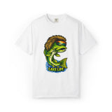 Lake Life Bass with Sunglasses T-Shirt | Fishing Shirt, Retro Fish Design