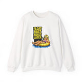Crewneck Sweatshirt — "Float First, Adult Later" Pool Tube Graphic