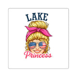 Lake Princess Square Sticker | Patriotic Sunglasses Blonde Hair Bandana