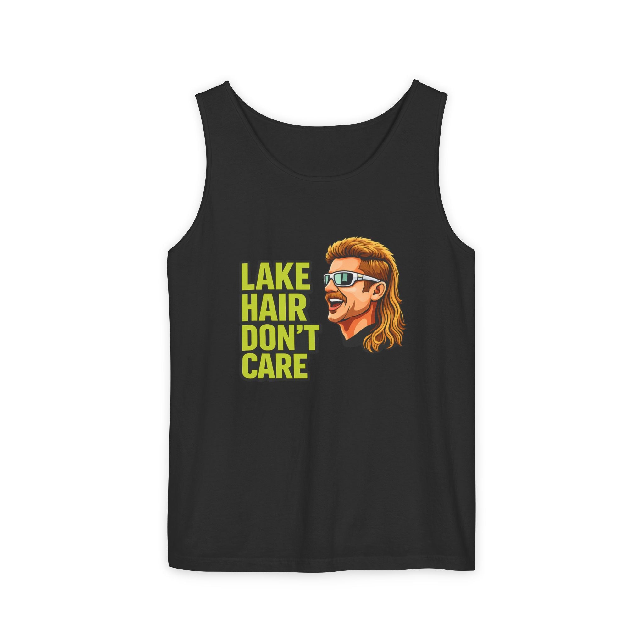 Lake Hair Don't Care Tank Top | Retro Mullet Lake Life Sleeveless Tee