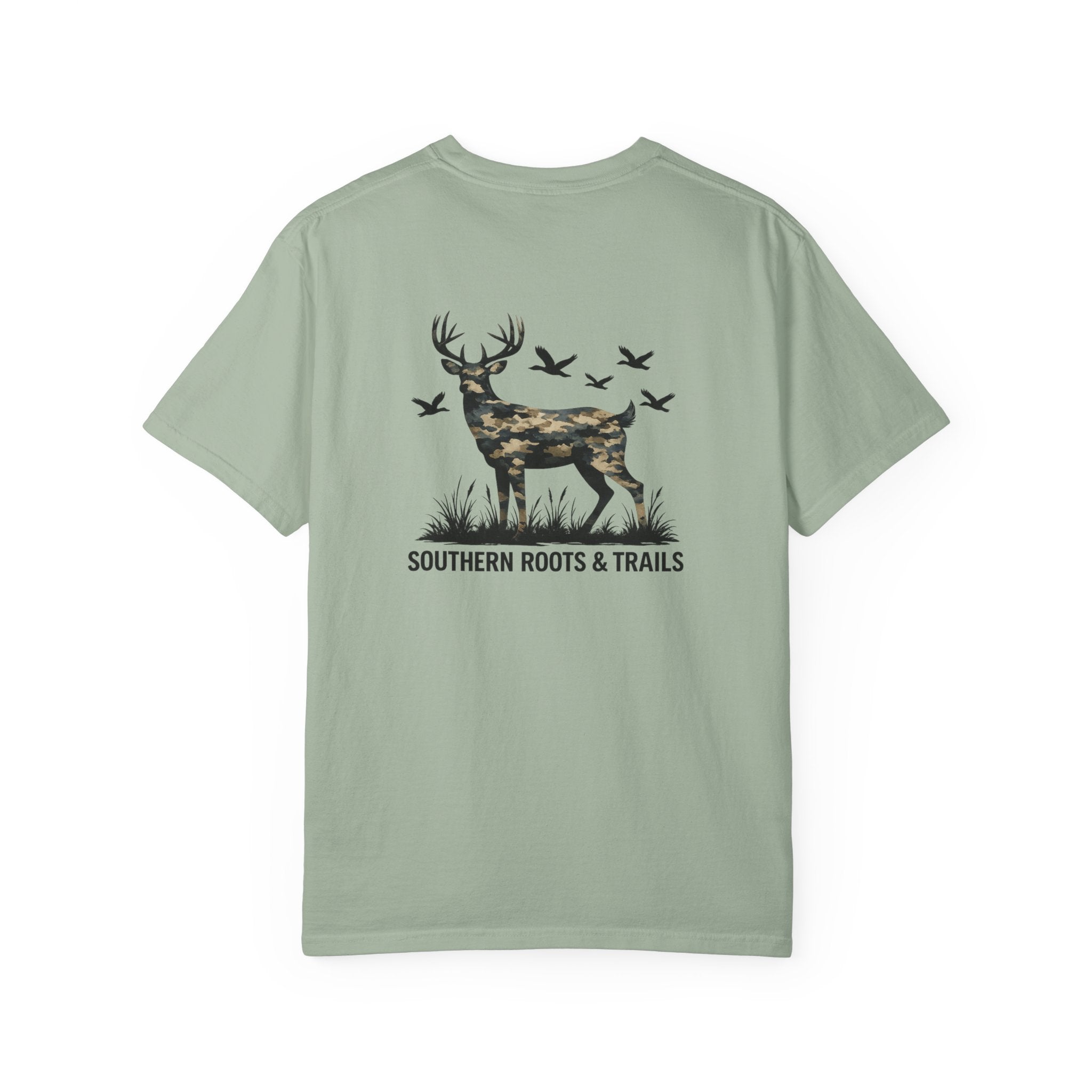 Southern Roots & Trails Camo Buck Tee