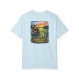 Funny Bass Fishing Deer T-Shirt — Deer Fishing on Bass Boat Tee