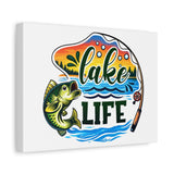 Lake Life Fishing Canvas | Matte Stretched Wall Art
