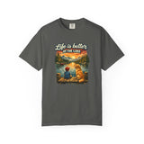 Life Is Better at the Lake T-shirt | Lake Fishing Camping Dog Sunset
