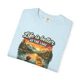 Life Is Better at the Lake T-shirt | Lake Fishing Camping Dog Sunset
