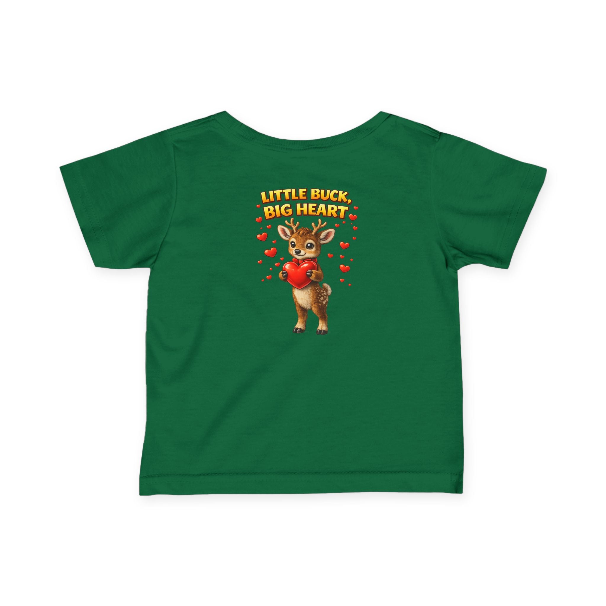 Little Buck Big Heart Baby Shirt Boys Valentine Outfit Cute Deer Toddler Tee 6M | 24M Woodland Baby Clothes