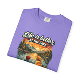 Life Is Better at the Lake T-shirt | Lake Fishing Camping Dog Sunset
