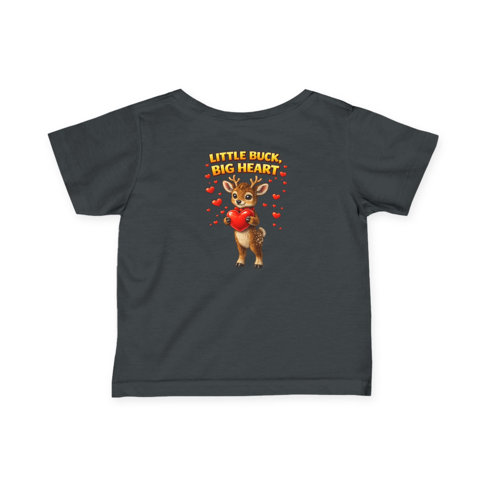 Little Buck Big Heart Baby Shirt Boys Valentine Outfit Cute Deer Toddler Tee 6M | 24M Woodland Baby Clothes