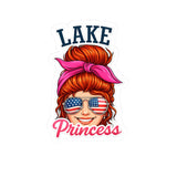 Lake Princess Kiss-Cut Sticker | Patriotic Sunglasses Summer Lake Life