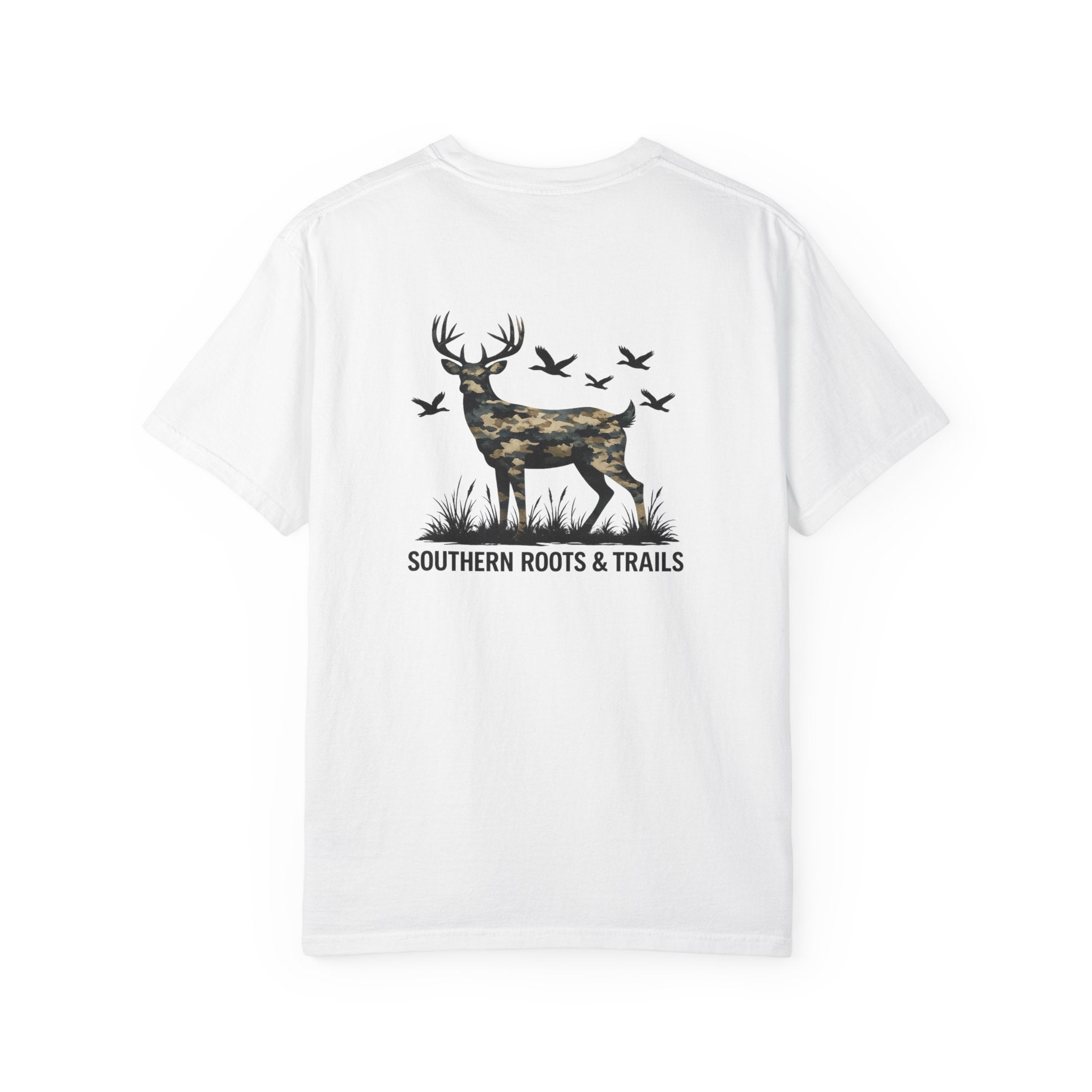Southern Roots & Trails Camo Buck Tee