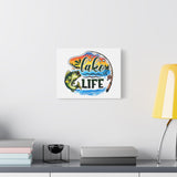 Lake Life Fishing Canvas | Matte Stretched Wall Art