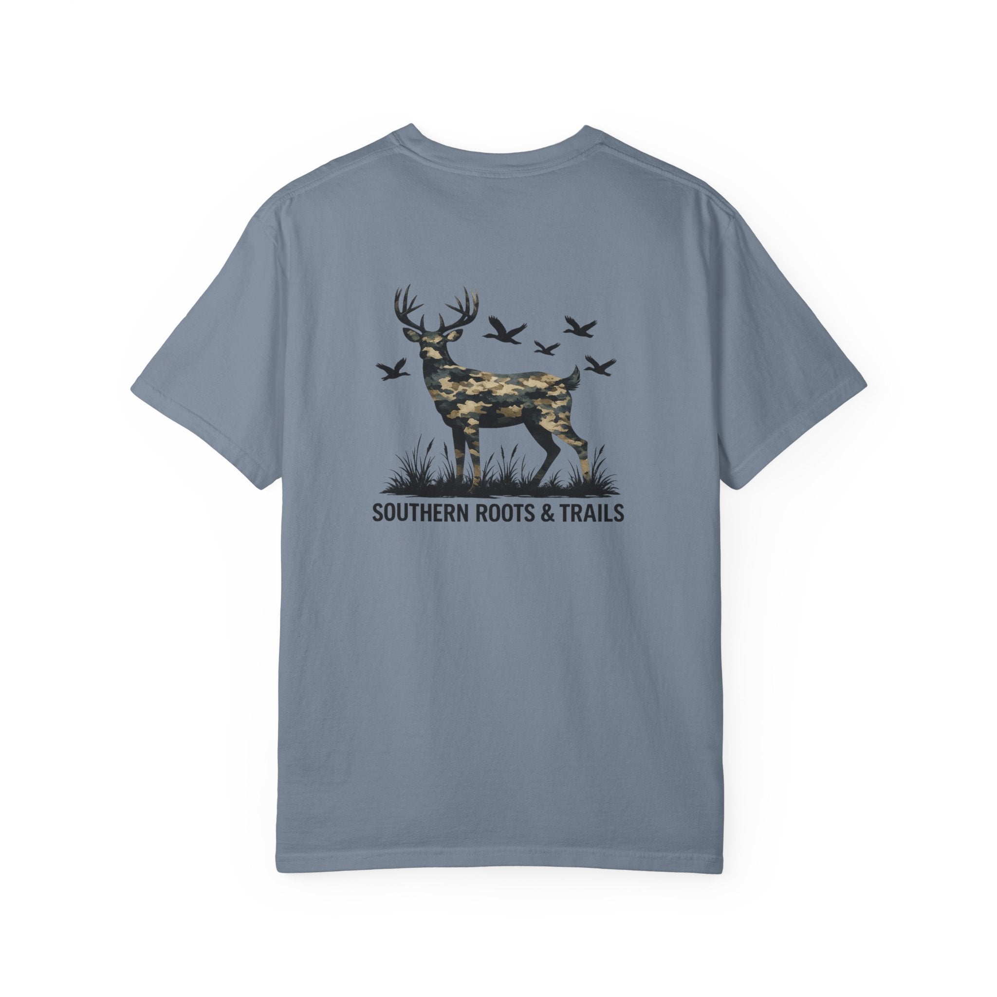 Southern Roots & Trails Camo Buck Tee