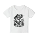 Jumping Bass Toddler T-shirt | Fishing Fish Graphic Tee