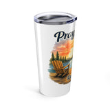 20oz Tumbler — Pray • Relax • Repeat Scenic Lake Sunset | Mother’s Day & Father’s Day Gift