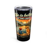 Life Is Better at the Lake Dog Kid Dock Tumbler 20oz | Lake Sunset