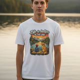 Life Is Better at the Lake T-shirt | Lake Fishing Camping Dog Sunset